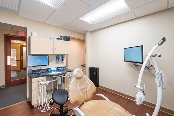 The office/exam room at The Strongsville Center for Cosmetic & Implant Dentistry
